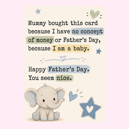 Sweet Baby Elephant Cake Card | MailBakes