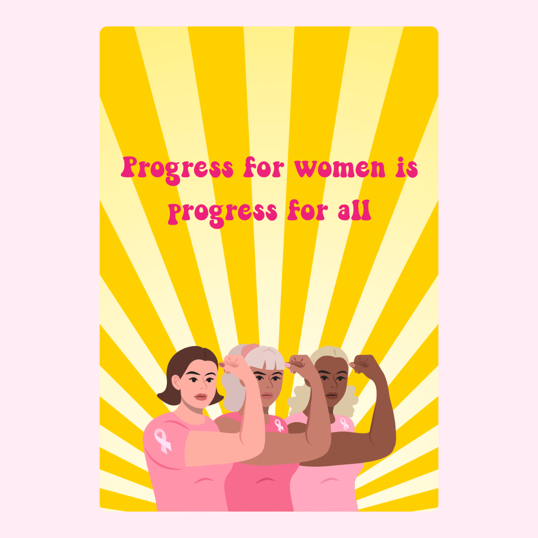 Image of women's progress, Progress for women is progress for all.