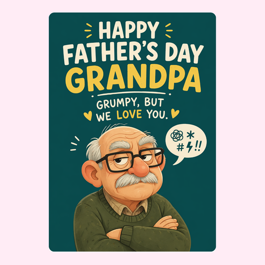 Grumpy But Lovable Grandpa Cake Card | MailBakes