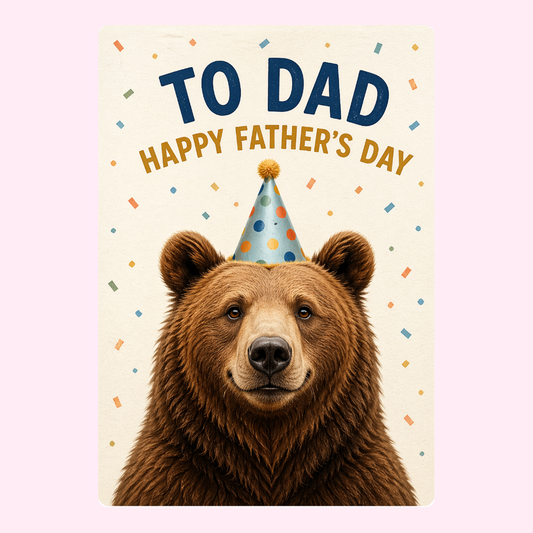 To Dad Bear Father’s Day Cake Card | MailBakes