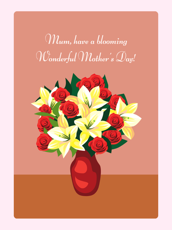 Wonderful Mother's Day Cake Card