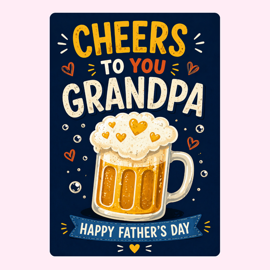 Cheers to You Grandpa Beer Cake Card | MailBakes