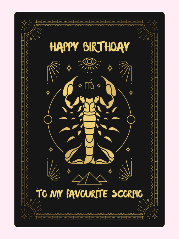 Scorpion Cake Card, birthday