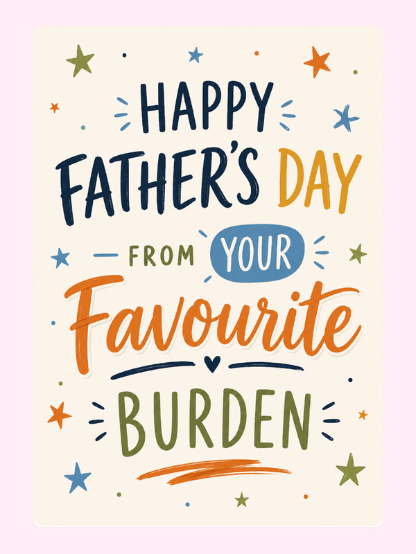 Favorite Burden Sweet Cake Card letterbox cake card with freshly baked cake slices