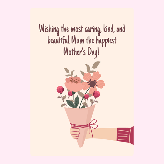 Mother's Day card with flowers for Mum