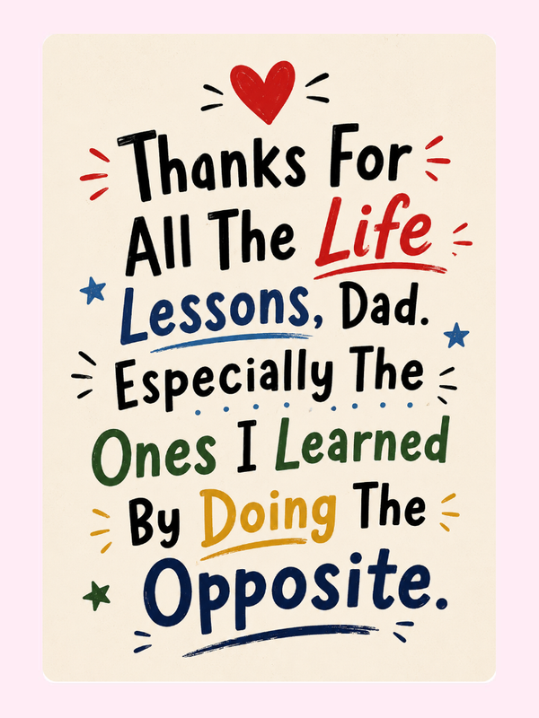Life Lessons Opposite Cake Card letterbox cake card with freshly baked cake slices