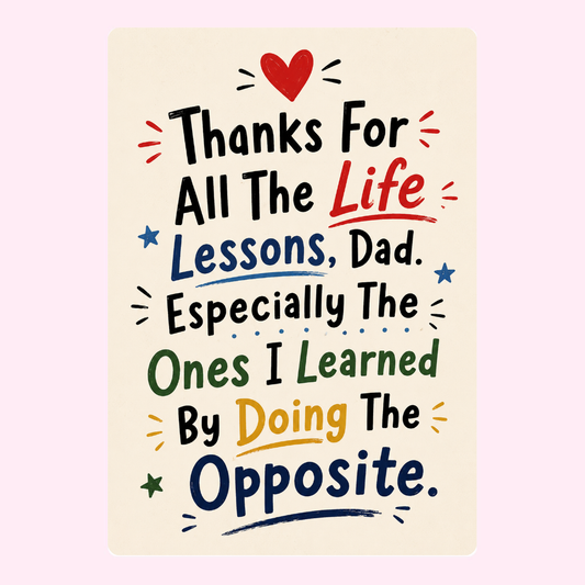 Life Lessons Opposite Cake Card | MailBakes