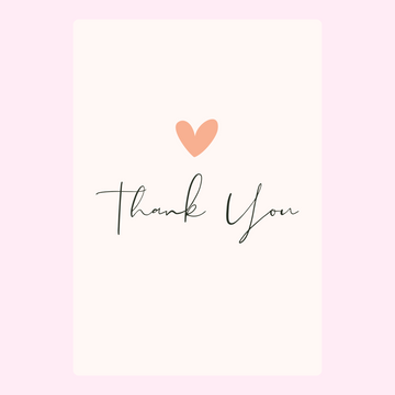 Thank You Heart Cake Card
