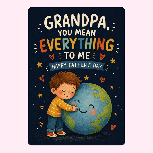 You Mean the World to Me Grandpa Cake Card | MailBakes