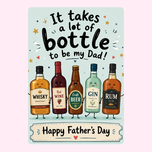 Bottle Of Bakes Cheers Cake Card | MailBakes