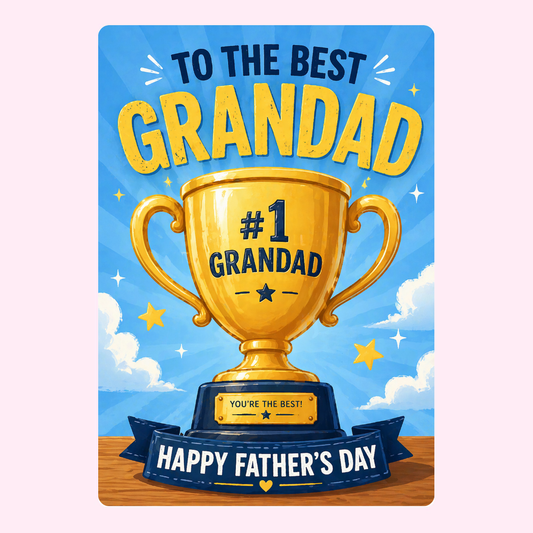 Golden Number One Grandad Cake Card | MailBakes