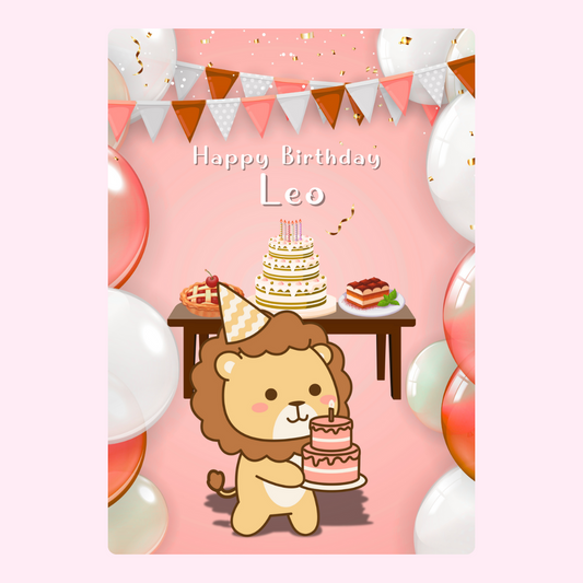 Happy Birthday Leo (Pink)