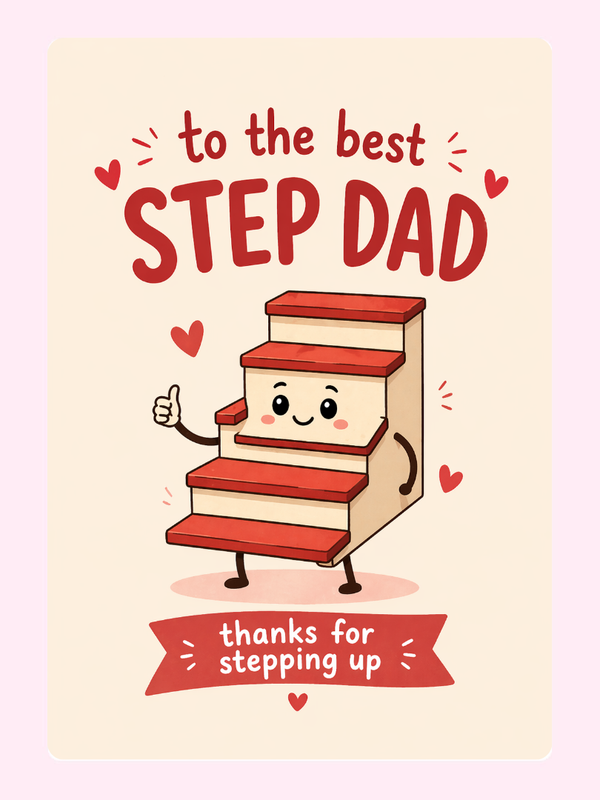 Sweet Thanks For Stepping Up Cake Card, for Dad