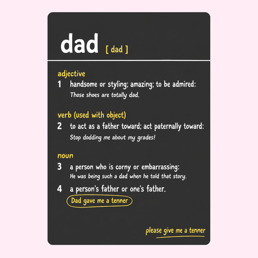 Dad Definition Meaning Cake Card | MailBakes