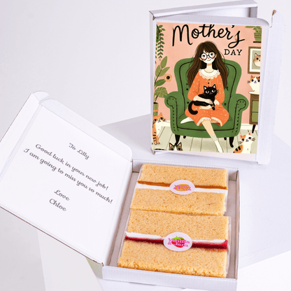 Mother's Day gift box with card and cake