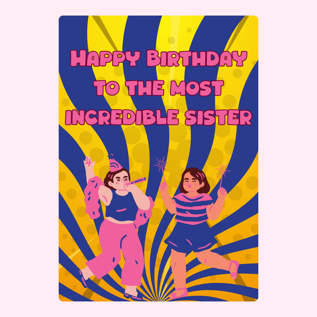 Birthday card for sister