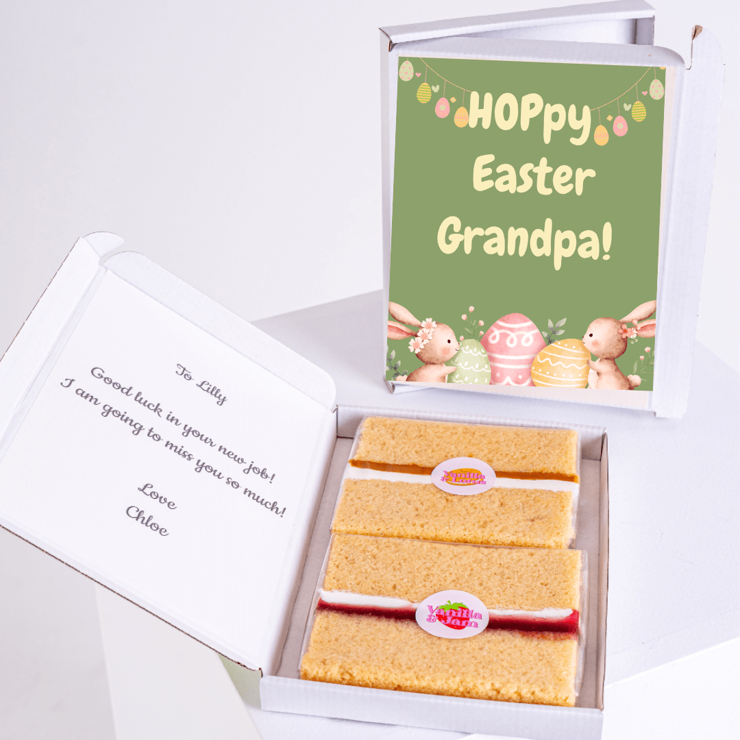 Easter cake gift for Grandpa, with a message for Lilly.