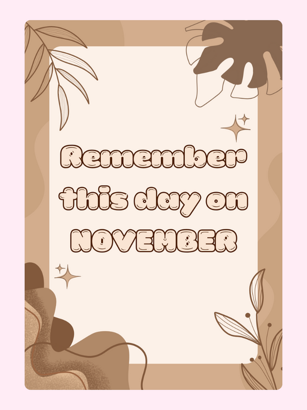 Remember this day on November poster