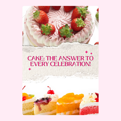 Strawberry cake for celebrations