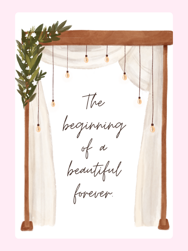 A Beautiful Forever Cake Card, wedding