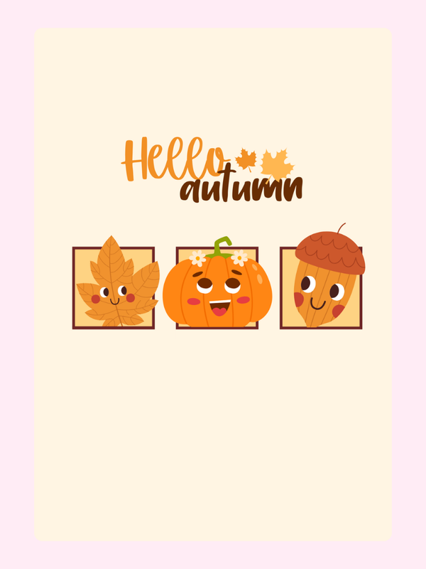 Autumn Triplets Cake Card