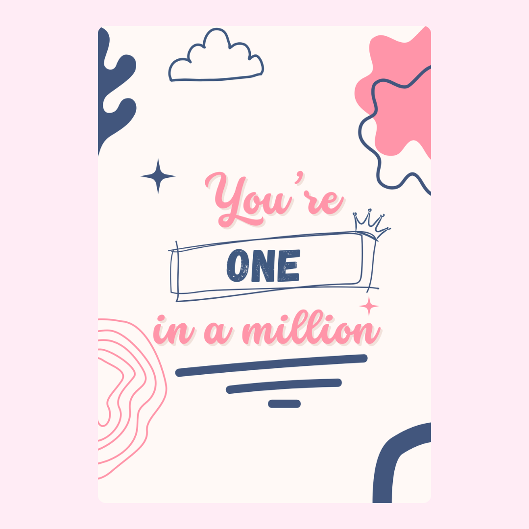 You're one in a million card, design 20