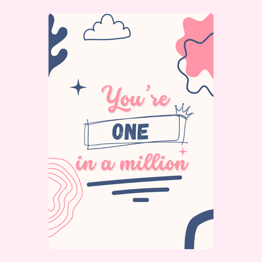 You're one in a million card, design 20