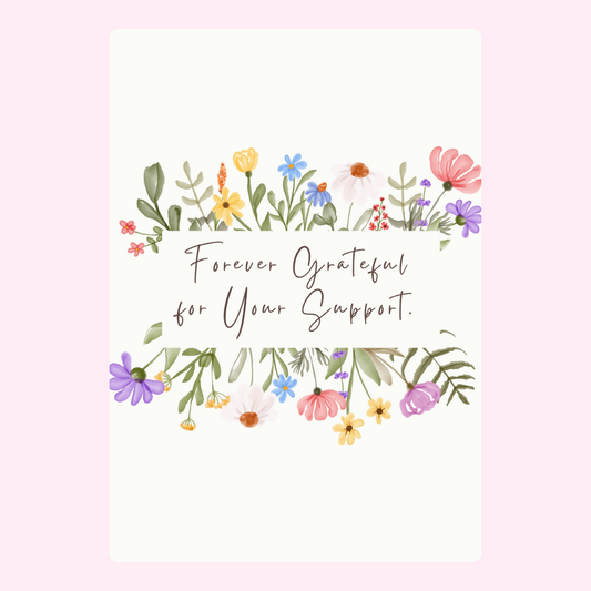 Floral Forever Grateful card - Support & Gratitude