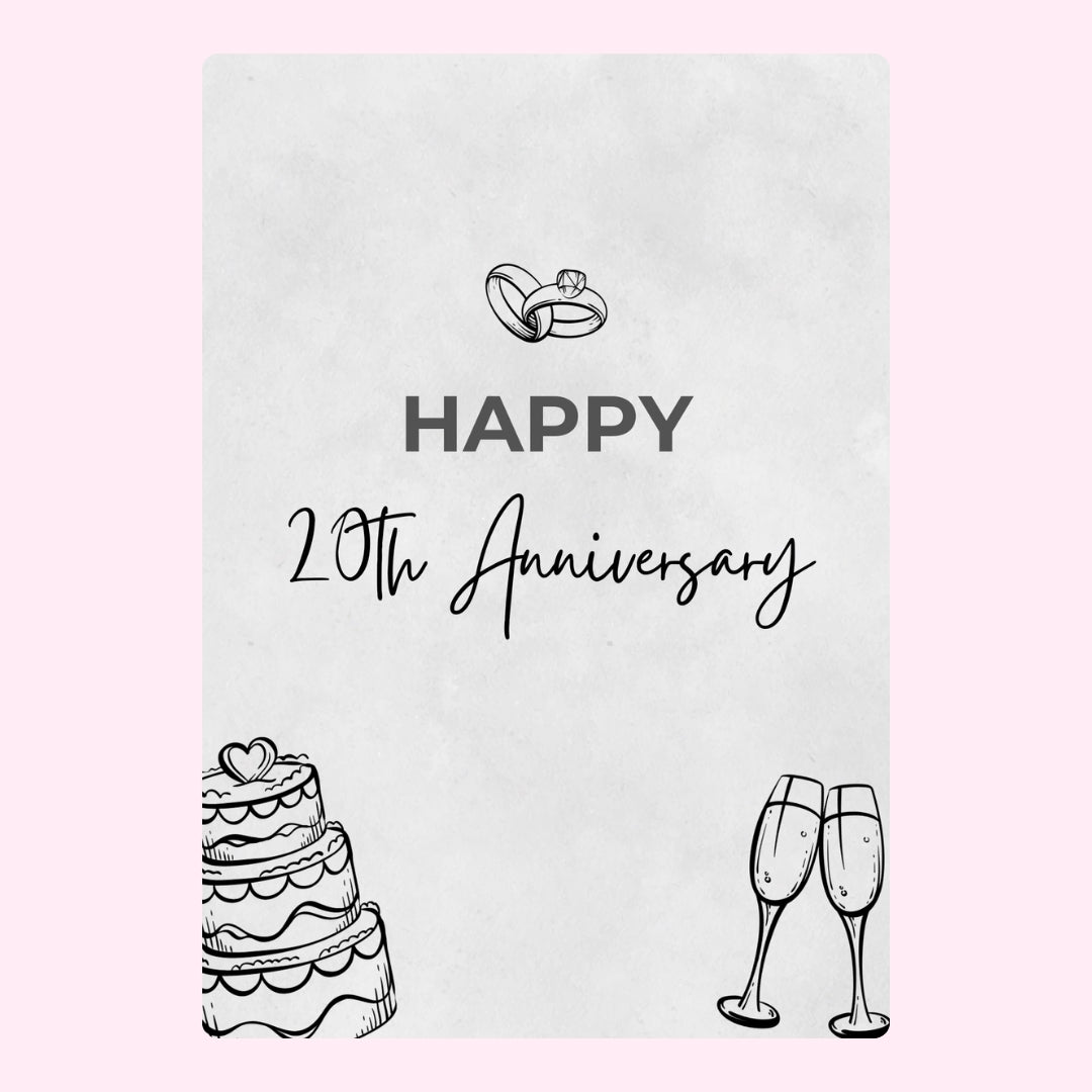 20th anniversary design with rings.