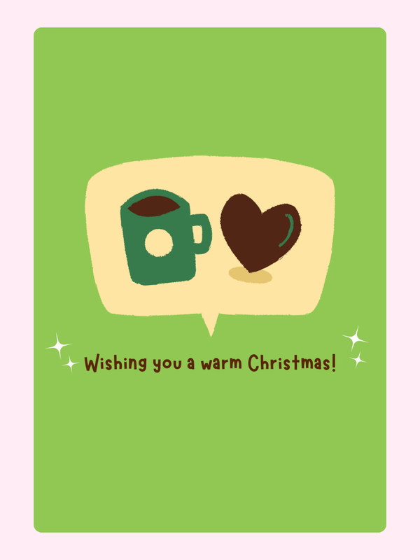 Wishing You A Warm Christmas Cake Card