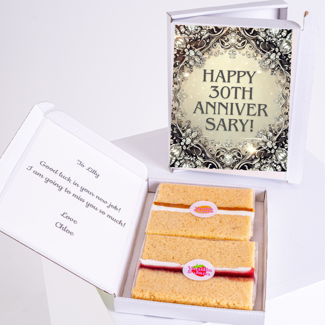 Happy 30th Anniversary cake gift box for Lilly.