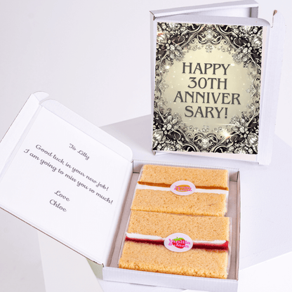Happy 30th Anniversary cake gift box for Lilly.