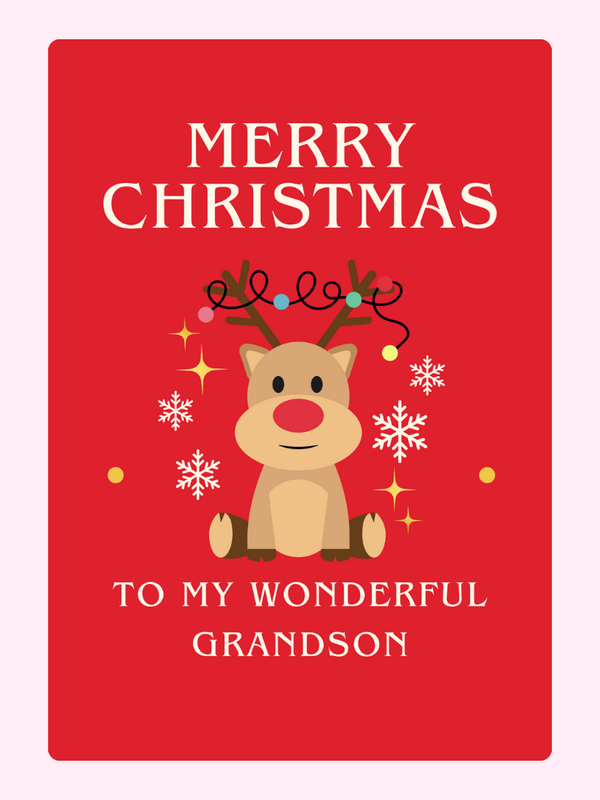 To My Wonderful Grandson Cake Card, Christmas