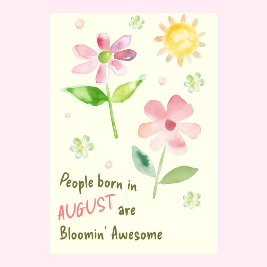 August birthday floral design