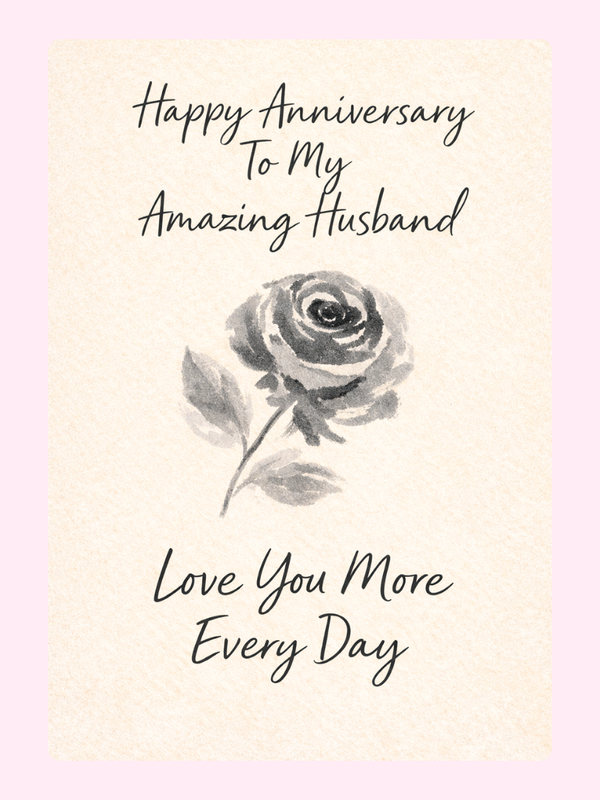 To My Amazing Husband Anniversary Cake Card