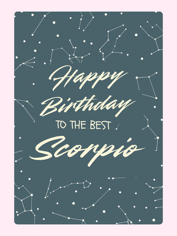 Scorpio Mystique Cake Card, birthday