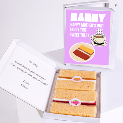 Mother's Day sweet treat box for Nanny from Lilly, with cake.