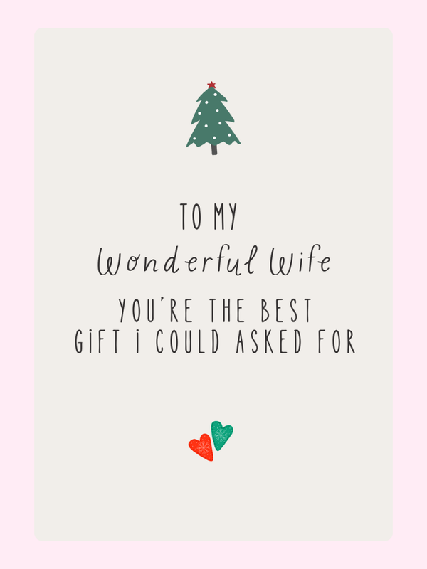 To My Wonderful Wife Cake Card
