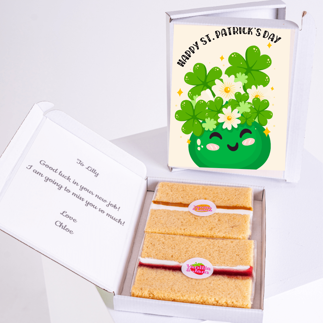 St. Patrick's Day cake gift box for Lilly