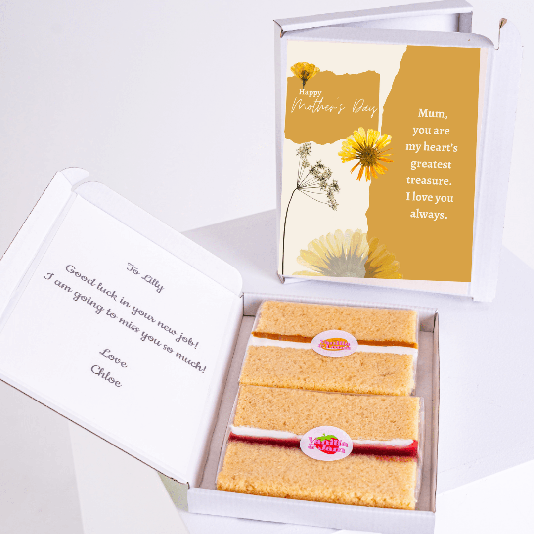 Mother's Day card & cake gift set with a note for Lilly.