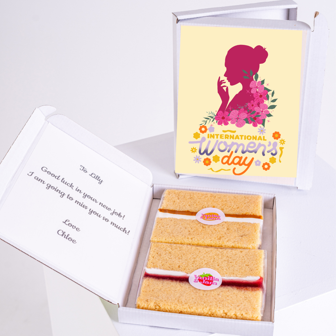 International Women's Day cake gift box for Lilly.