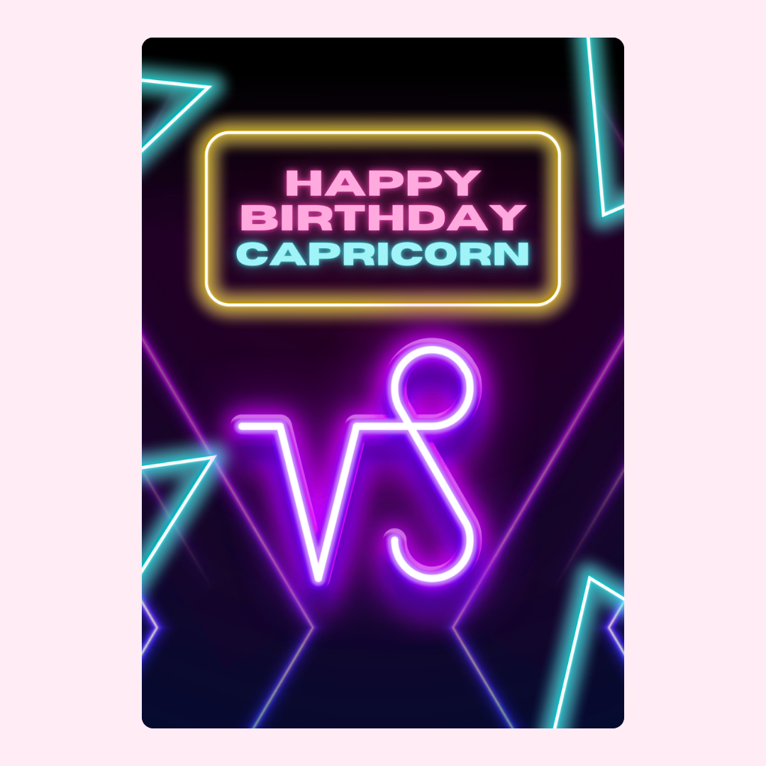Happy Birthday Capricorn neon sign - 22_925940ff