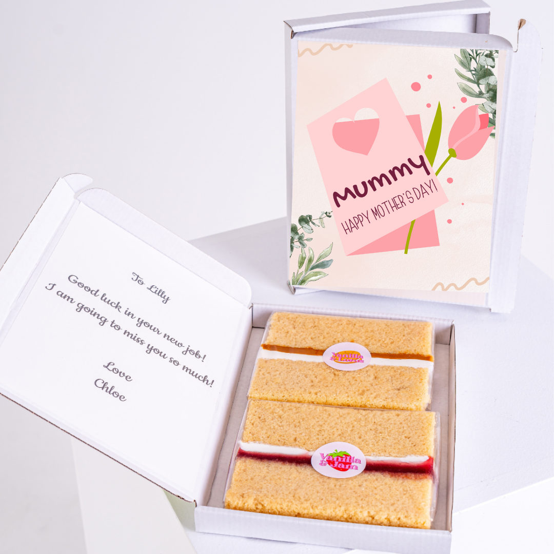 Mother's Day cake gift box with card for Lilly