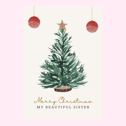 Christmas card for sister