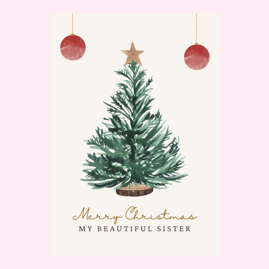 Christmas card for sister