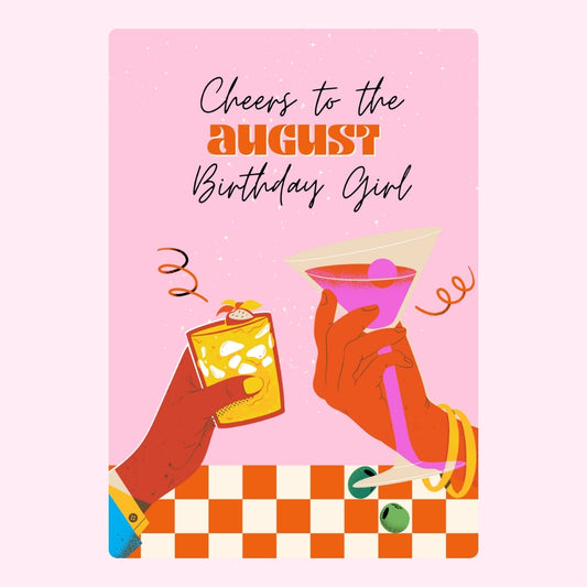 August birthday girl design