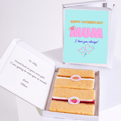 Father's Day Mum cake gift with card and message from Chloe.