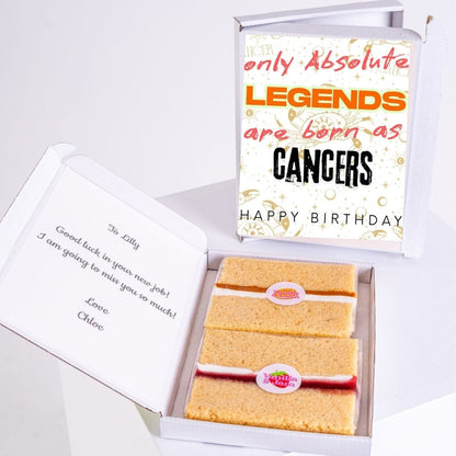 Birthday cake for Cancer with message, Only Absolute Legends