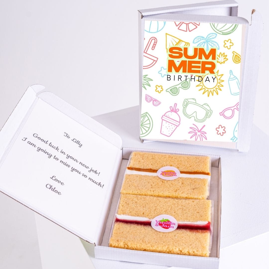 Summer birthday cake gift for Lilly, farewell present.