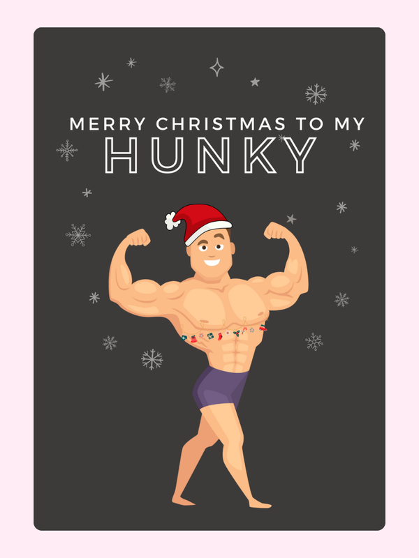 To My Hunky Cake Card, Christmas